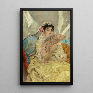 Jos Villegas Cordero - Portrait of a woman with fan.webp