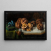 Still life with nuts and sea foam - José Felipe Parra — framed artwork on a wall