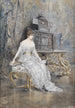 Retrato de una joven con partitura - Josef Árpád Koppay — vista de la obra