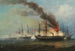 La batalla naval en Helgoland el 9 de mayo de 1864 - Josef Carl Berthold Püttner — vista de la obra