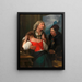 The Confession - Josef Danhauser — framed artwork on a wall