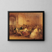 Escena de sociedad - Josef Danhauser — cuadro enmarcado en la pared