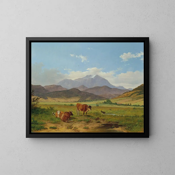 Paisaje con Schneeberg - Josef Feid — cuadro enmarcado en la pared