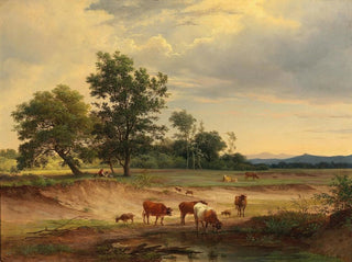 Josef Feid - Open Landscape with Herdsman Resting near Mdling.webp