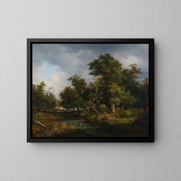 Paisaje forestal - Josef Feid — cuadro enmarcado en la pared