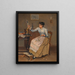 de una niña decorando un crucifijo con flores - Josef Gisela — cuadro enmarcado en la pared