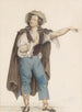 retrato del actor del Burgtheater Baumeister en el papel del flautista de Hamelin - Josef Kriehuber — vista de la obra