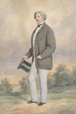 Josef Kriehuber - Bildnis eines Herrn mit Zylinder.webp