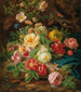 Roseraie con mariposas junto al arroyo forestal - Josef Lauer — vista de la obra