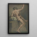 Nu masculino sentado visto de espaldas - Josef Neher — cuadro enmarcado en la pared