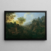 Ideal Landscape with Peasant Festival - Josef Orient — framed artwork on a wall