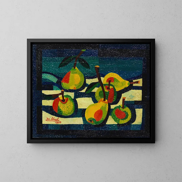 Apples and Pears - Josef Scharl — framed artwork on a wall