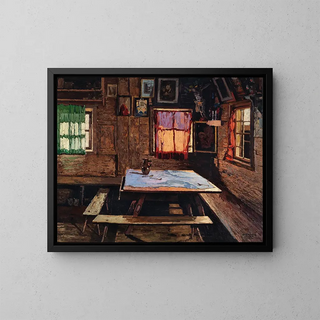 Josef Stoitzner - Sunlit room in a farmhouse.webp