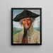 Portrait of a Veteran - Josef Theodor Moroder-Lusenberg — framed artwork on a wall