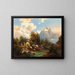 a mountain river mill with the Dachstein massif in the background - Josef Thoma — framed artwork on a wall
