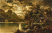 Night by moonlight at the edge of the lake - Josef Thoma — artwork view