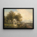 Paisaje fluvial - Josef Thoma — cuadro enmarcado en la pared