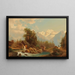 Molino junto al arroyo de montaña - Josef Thoma — cuadro enmarcado en la pared
