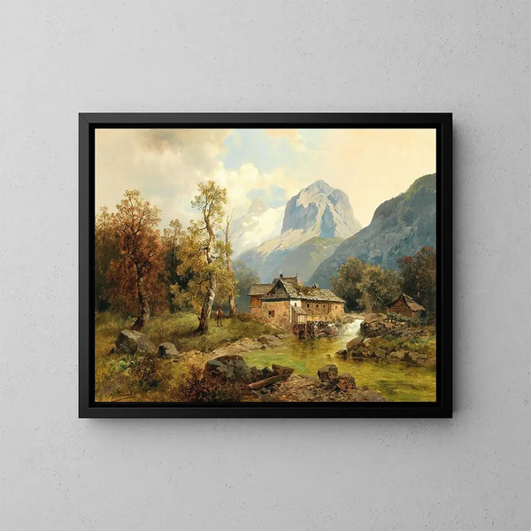 Motivo del Tirol - Josef Thoma — cuadro enmarcado en la pared