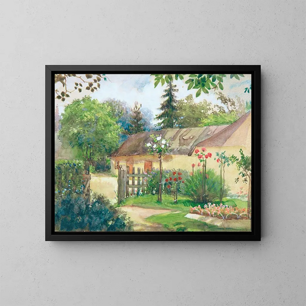 Vista de jardín - Josef Wawra — cuadro enmarcado en la pared