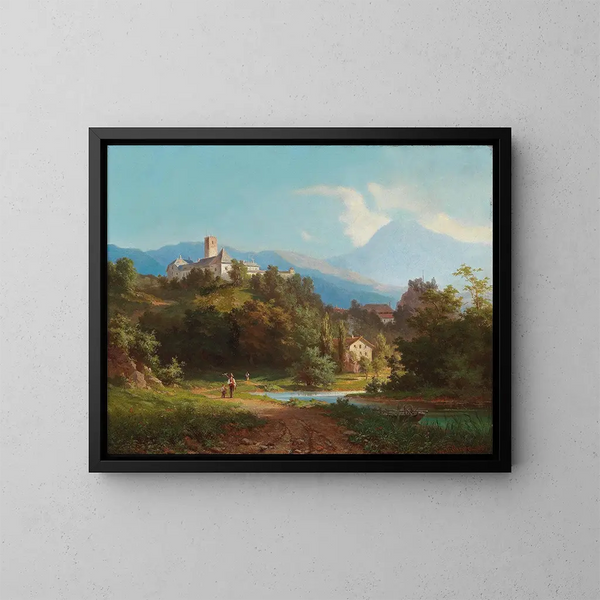 Vista de un castillo - Josef Willroider — cuadro enmarcado en la pared