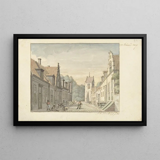 Joseph Adolf Schmetterling - Straat in het dorp Oosterland op Duiveland.webp