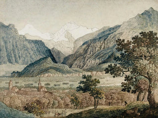 Joseph Anton Koch - The Mnch And Jungfrau Seen From Unterseen.webp