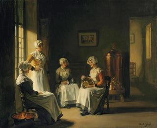 Joseph Bail - An Interior with Women Polishing Brass.webp