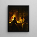 La cena - Joseph Bail — cuadro enmarcado en la pared