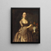 Retrato de una mujer - Joseph Blackburn — cuadro enmarcado en la pared