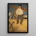 Fisherman carrying a sail - Joseph Edward Southall — framed artwork on a wall