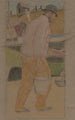 Fisherman with a Bucket at Southwold - Joseph Edward Southall — artwork view