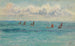 Yachts francés en mar - Joseph Edward Southall — vista de la obra