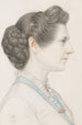Retrato de una dama de perfil - Joseph Edward Southall — vista de la obra