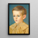 Portrait of the artist's nephew Edward Stafford Allen - Joseph Edward Southall — framed artwork on a wall