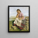 Pensamientos felices - Joseph Edward Worrall — cuadro enmarcado en la pared