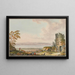 View of the Old Tower of Avenches and Lake Murten - Joseph Emmanuel Curty — framed artwork on a wall