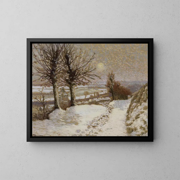 Paisaje, sol y nieve - Joseph Félix Bouchor — cuadro enmarcado en la pared