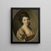 Retrato de una dama - Joseph Friedrich August Darbes — cuadro enmarcado en la pared