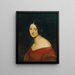 Dama en vestido rojo indio - Joseph Hasslwander — cuadro enmarcado en la pared