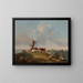 Chèvres et boucs dans le pré - Joseph Heicke — framed artwork on a wall