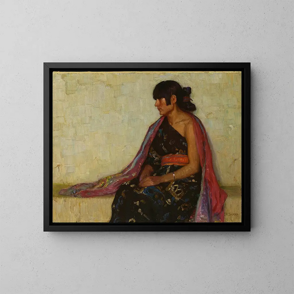Robe hopi antigua crucificada - Joseph Henry Sharp — cuadro enmarcado en la pared