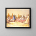 El tipi azul - Joseph Henry Sharp — cuadro enmarcado en la pared