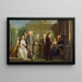 Una conversación familiar - Joseph Highmore — cuadro enmarcado en la pared