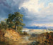 Un paisaje de los Cárpatos con un pastor y su ganado - Joseph Holzer — vista de la obra