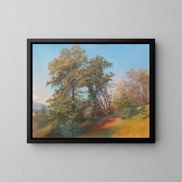 del Grupo de árboles en el Mönchsberg en Salzburgo - Joseph Holzer — cuadro enmarcado en la pared