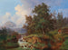 Mountain Landscape Painting with Hikers - Joseph Jonas — artwork view