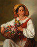 La chica con flores - Joseph Lavos — vista de la obra