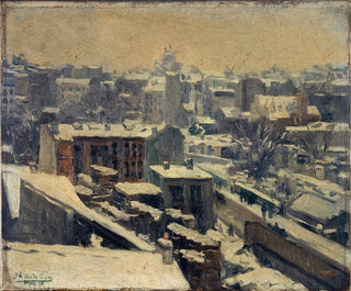Joseph Le Pan de Ligny - Montmartre sous la neige emplacement du nouvel hippodrome.webp