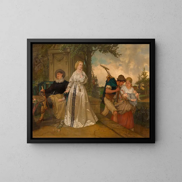 Un contraste - Joseph Lies — cuadro enmarcado en la pared